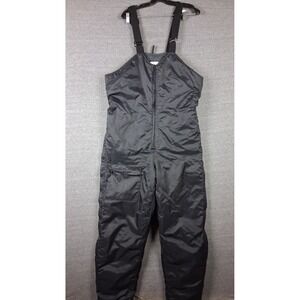 VTG Sno Rider Mens Snowbibs Medium Black Thinsulate‎ USA Snowmobile Snowbard Ski